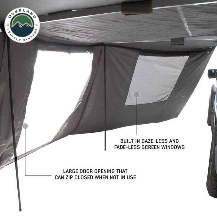 Overland Vehicle Systems HD Nomadic 270 Degree Awning Wall 1 with Door & Window