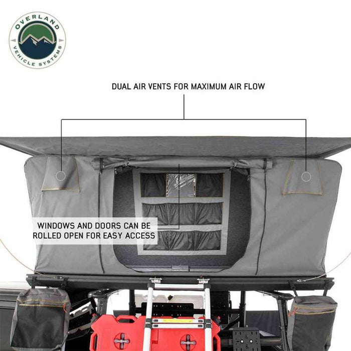 Overland Vehicle Systems HD Sidewinder Side Load Aluminum Hard Shell Roof Top Tent