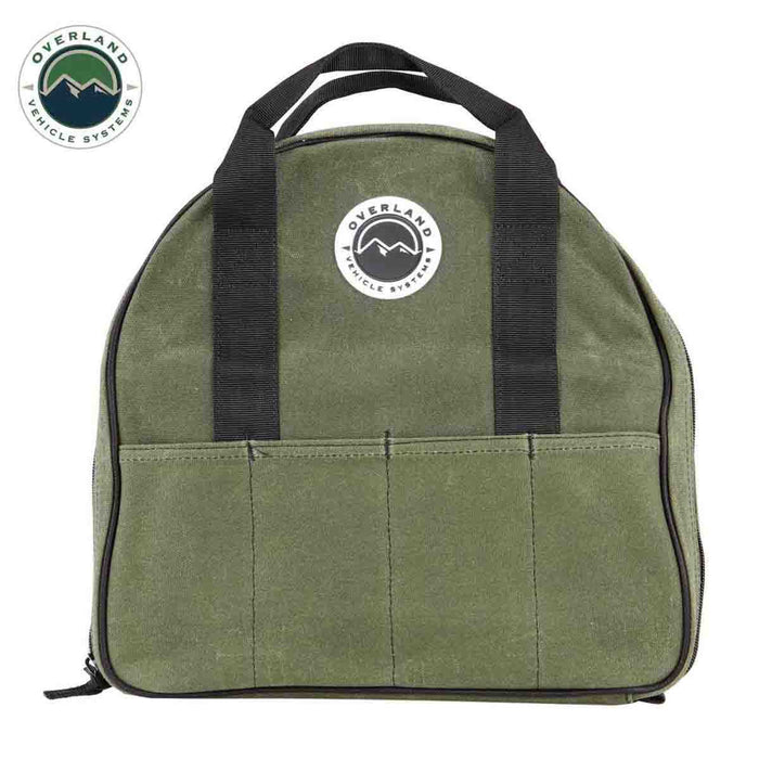 Overland Vehicle Systems Jumper Cable Storage Bag #16 Waxed Canvas