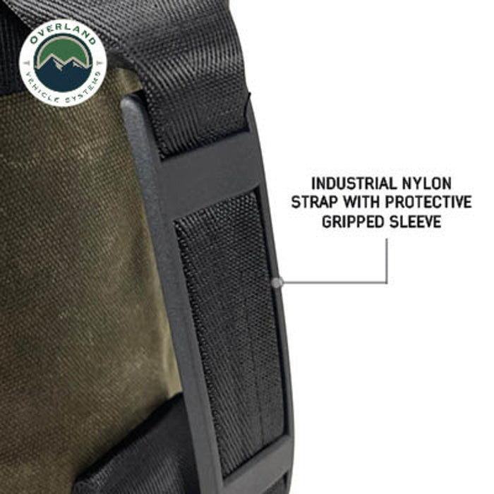 Overland Vehicle Systems Propane Bag W/Handle & Straps #16 Waxed Canvas Storage