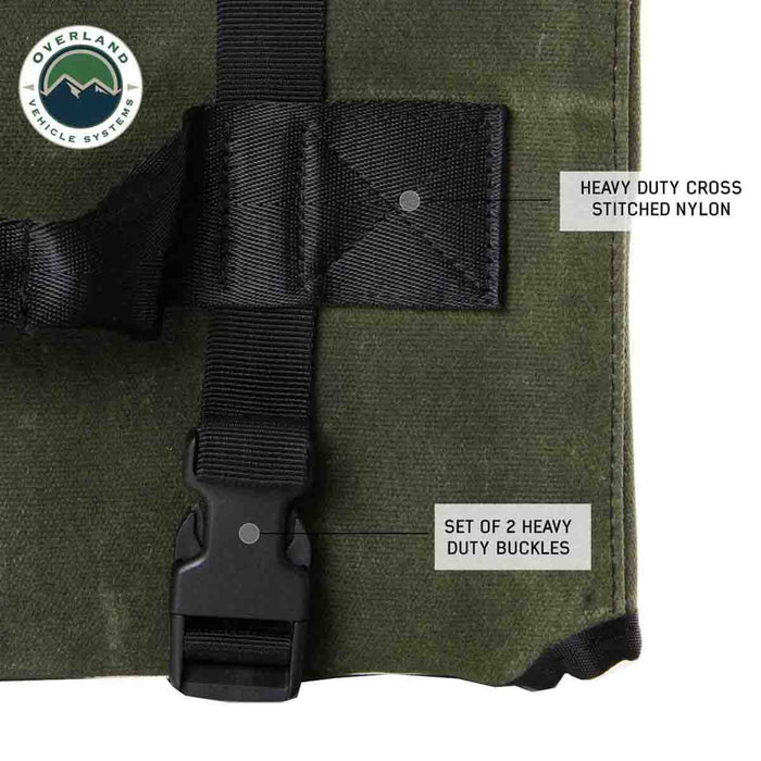 Overland Vehicle Systems Rolled General Tool Storage Bag #16 Waxed Canvas