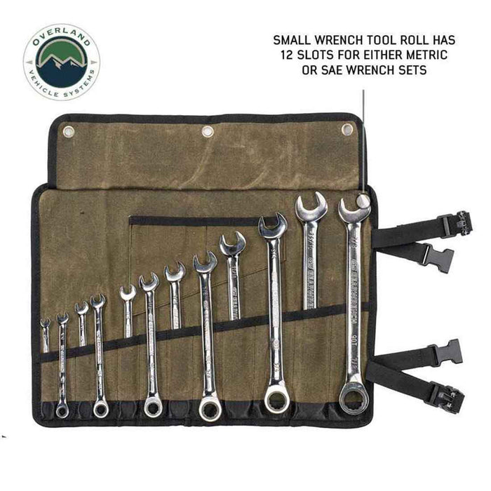 Overland Vehicle Systems Wrench Tool Roll #16 Waxed Canvas Storage