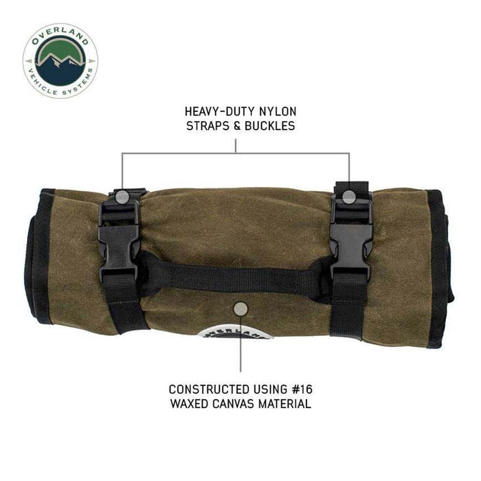 Overland Vehicle Systems Wrench Tool Roll #16 Waxed Canvas Storage