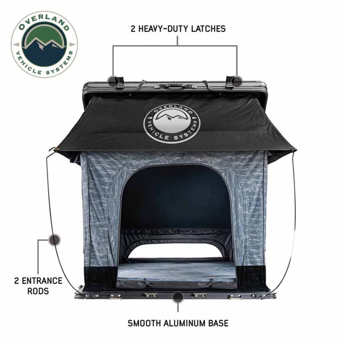 Overland Vehicle Systems XD Lhotse Clam Shell Aluminum Hard Shell Roof Top Tent