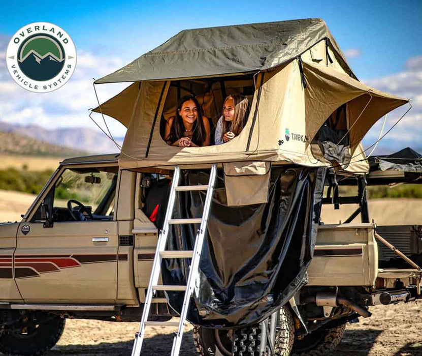 soft shell roof top tents Overland Vehicle Systems LD TMBK 3 Soft Shell Roof Top Tent — Tundra Lifestyle