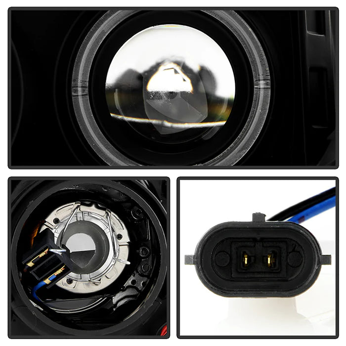 Spyder All Black Projector Headlights W/LED Halo for Tundra (2007–2013)