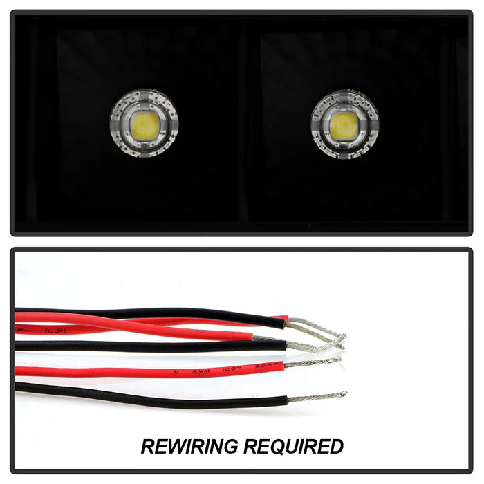 Spyder All Black Projector Headlights W/LED Halo for Tundra (2007–2013)