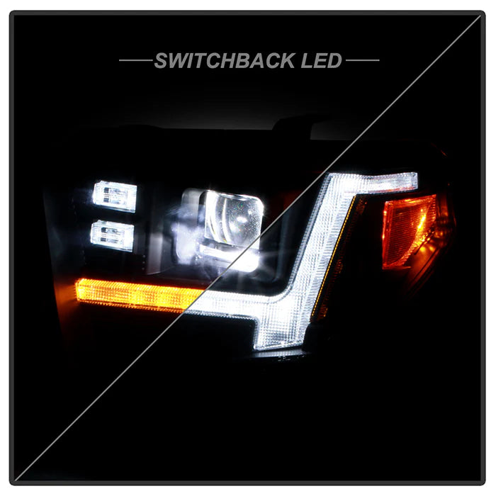 Spyder Apex Black LED Headlights for Tundra SR/SR5 Only (2014–2021)