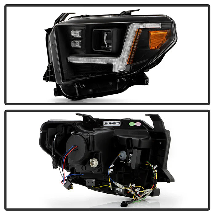 Spyder Apex Black LED Headlights for Tundra SR/SR5 Only (2014–2021)