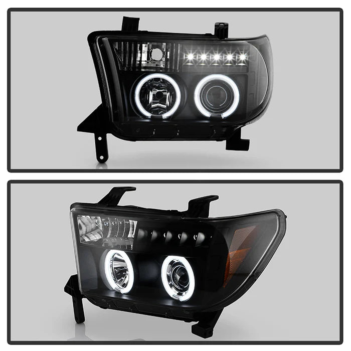 Spyder Black Projector Headlights W/CCFL Halo for Tundra (2007–2013)