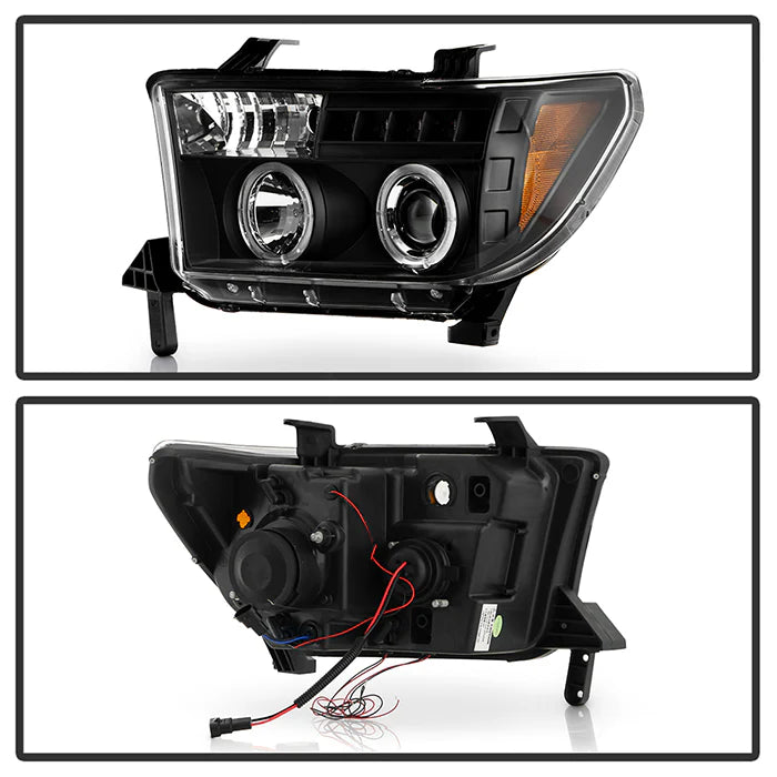Spyder Black Projector Headlights W/LED Halo for Tundra (2007–2013)