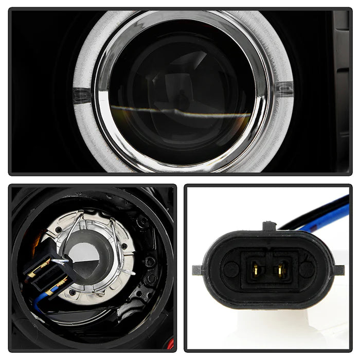 Spyder Black Projector Headlights W/LED Halo for Tundra (2007–2013)