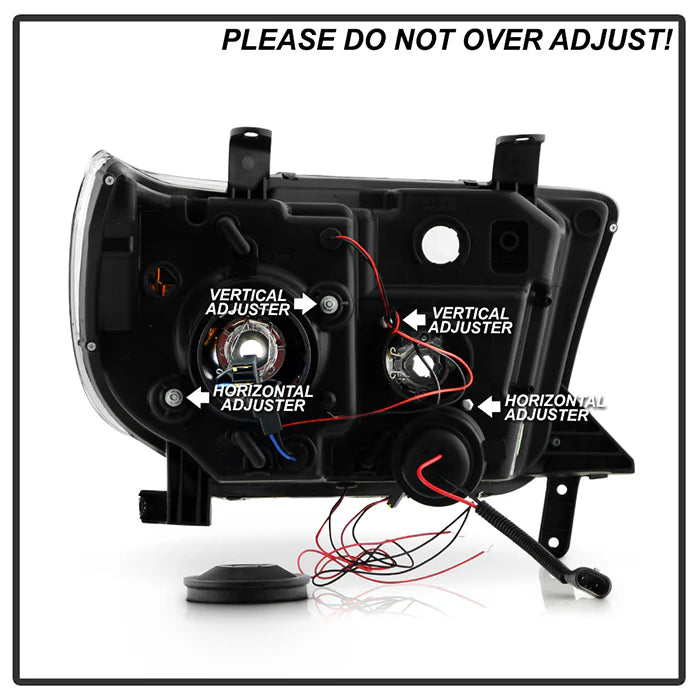 Spyder Black Projector Headlights W/LED Halo for Tundra (2007–2013)