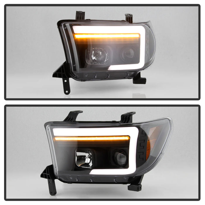 Spyder Black Projector Headlights W/Sequential Turn Signal for Tundra (2010–2013)