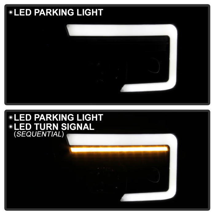 Spyder Black Projector Headlights W/Sequential Turn Signal for Tundra (2010–2013)