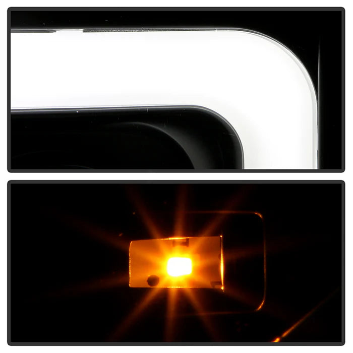 Spyder Black V2 Projector Headlights W/Light Bar DRL for Tundra (2007–2013)