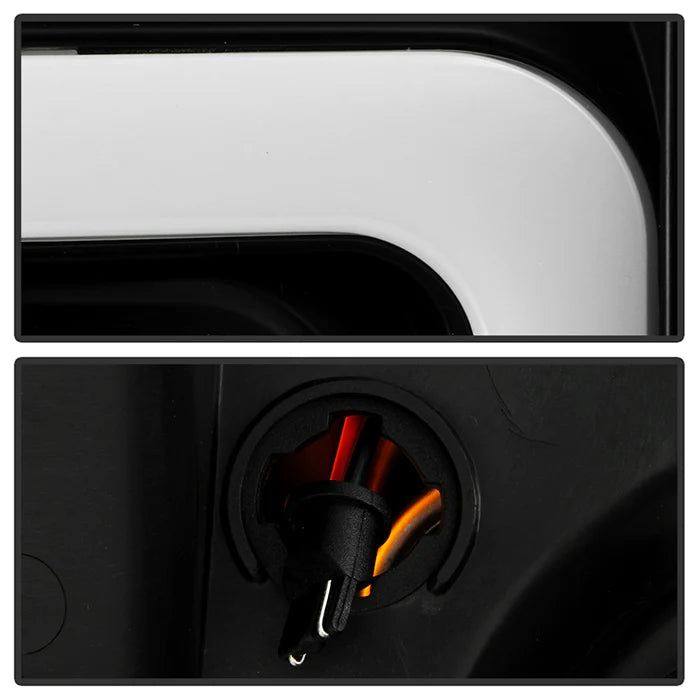 Spyder Black V2 Projector Headlights W/Light Bar DRL for Tundra (2007–2013)