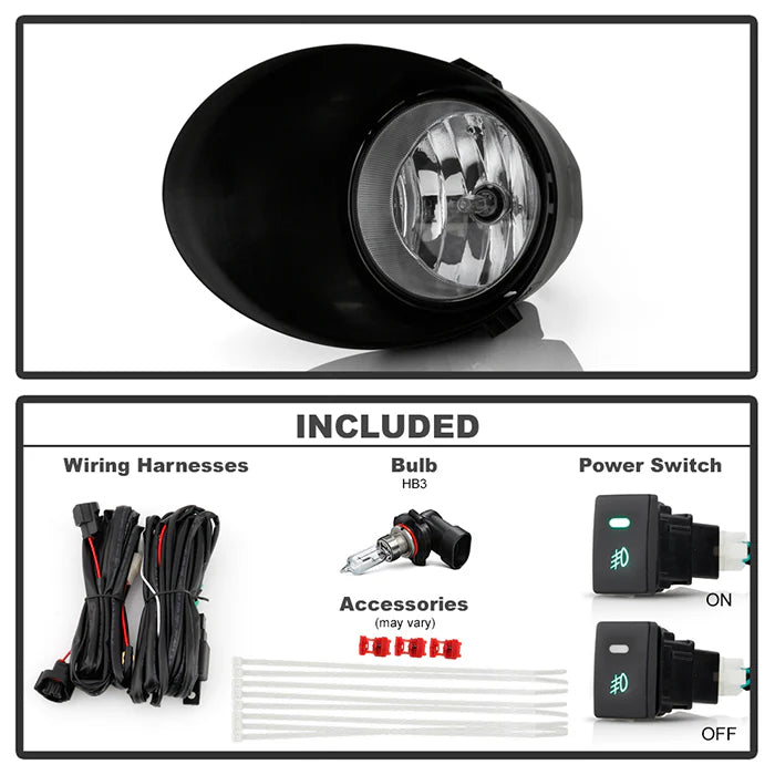 Spyder Clear OEM Fog Lights W/Switch for Tundra, Chrome Bumper Only (2007–2013)