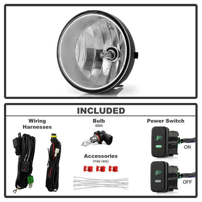 Spyder Clear OEM Fog Lights W/Switch for Tundra W/O cover (2007-2013)