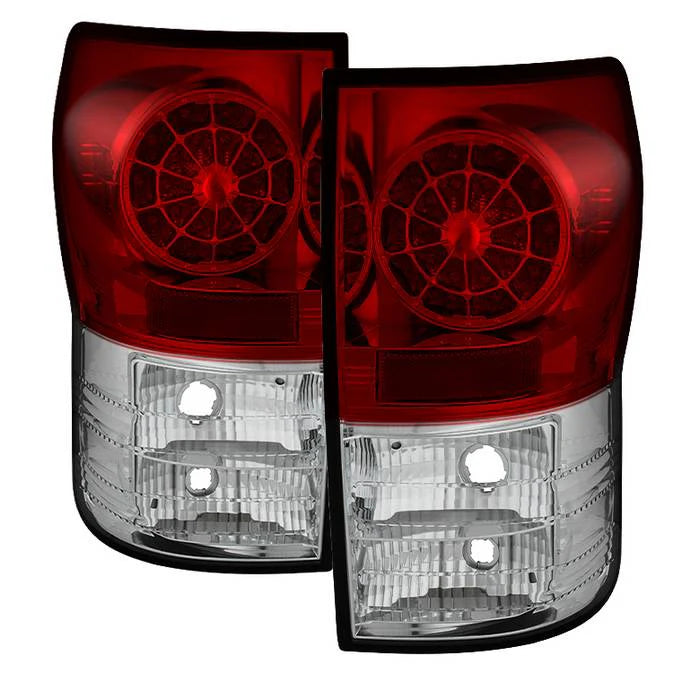 Spyder Red Clear W/LED Tail Lights for Tundra (2007-2013)