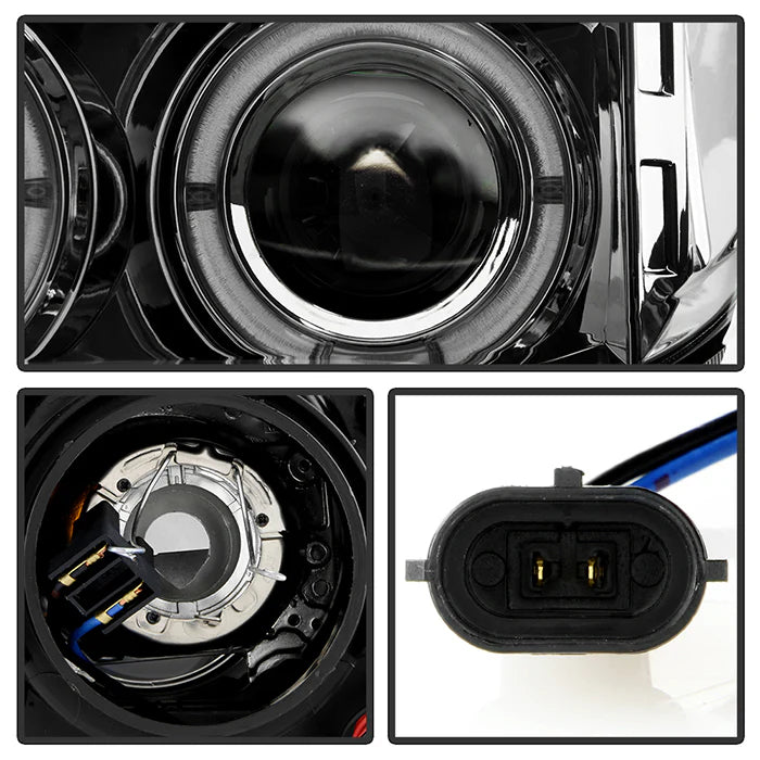 Spyder Smoke Projector Headlights W/LED Halo for Tundra (2007–2013)