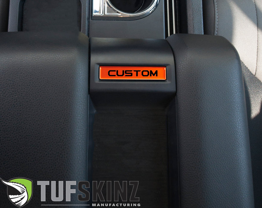 Tufskinz Center Console Badge-Custom Text For Tundra (2014-2021)