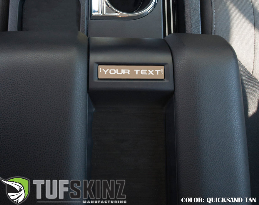 Tufskinz Center Console Badge-Custom Text For Tundra (2014-2021)