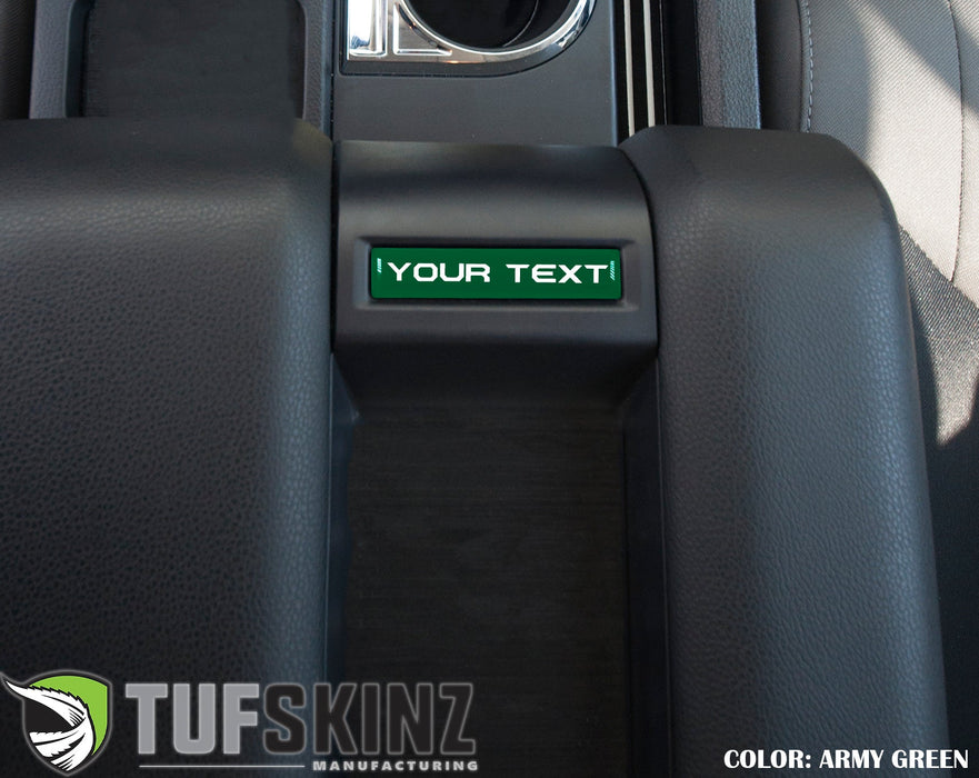 Tufskinz Center Console Badge-Custom Text For Tundra (2014-2021)