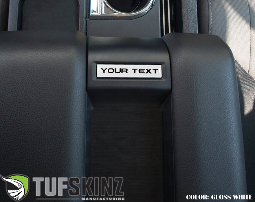 Tufskinz Center Console Badge-Custom Text For Tundra (2014-2021)