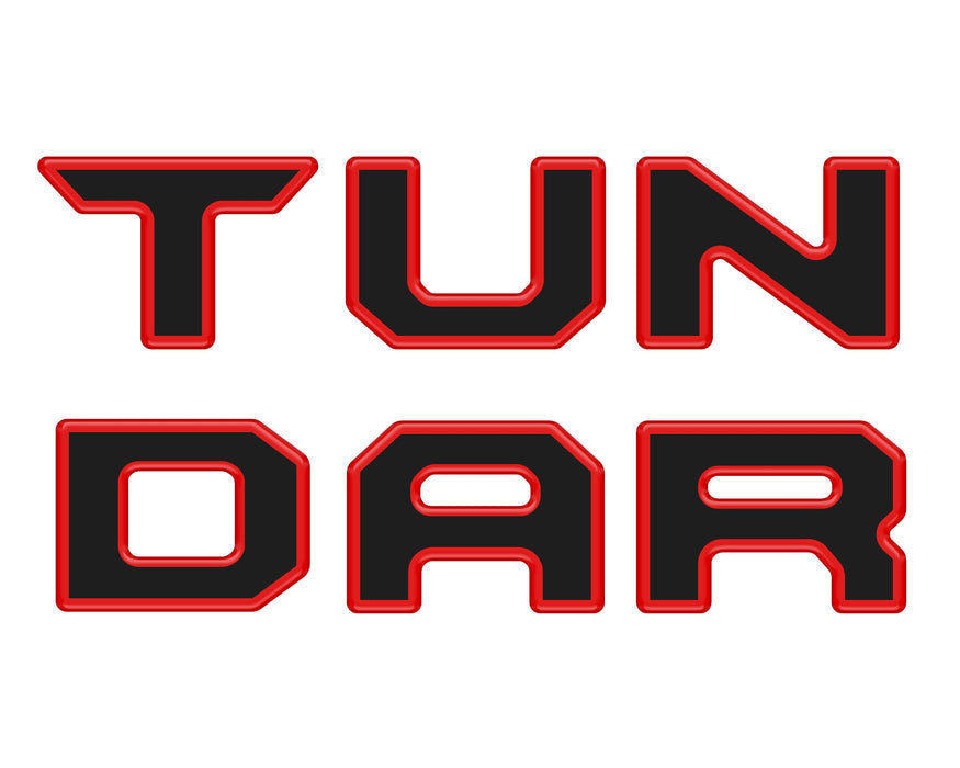 Tufskinz Bed Rail Tailgate Letter Overlays For Tundra (2022-Current)