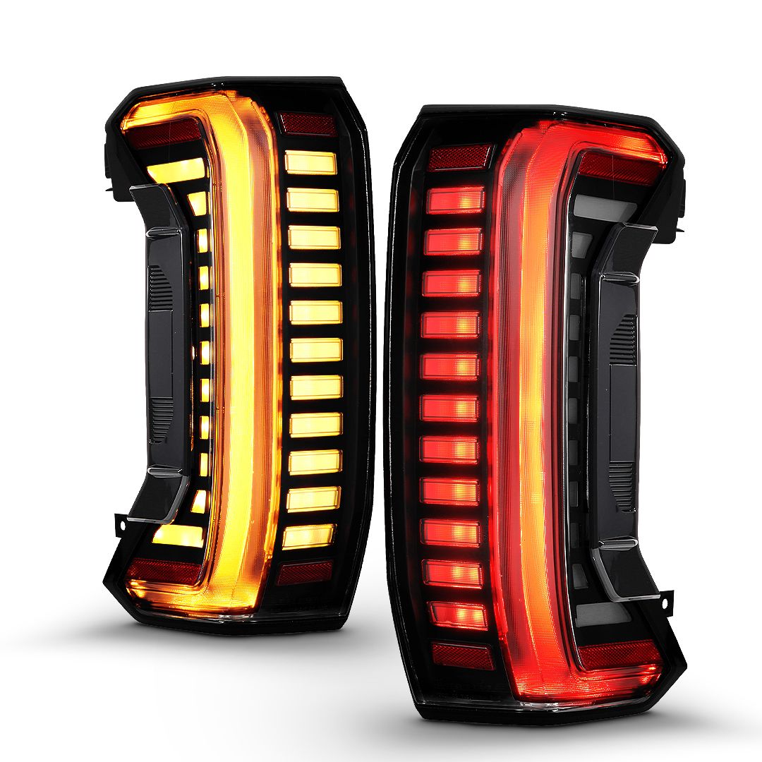 Anzo Full LED Tail Lights Black Smoke Lens For Tundra (2022