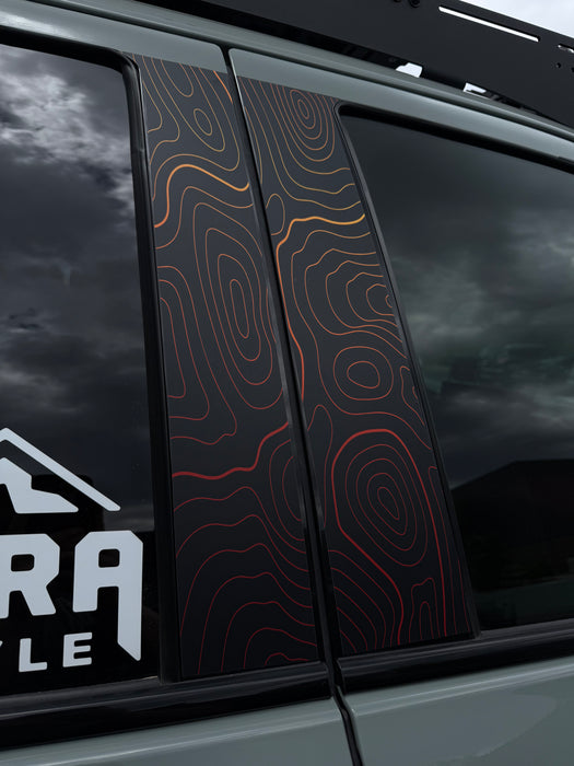 Vinyl Garage B Pillar Topo Decal For Tundra (2022-Current)