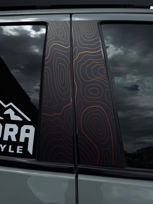 Vinyl Garage B Pillar Topo Decal For Tundra (2022-Current)