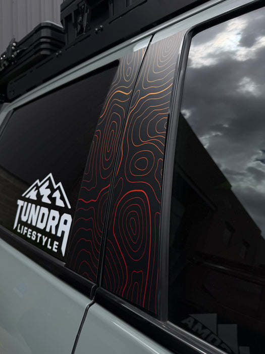 Vinyl Garage B Pillar Topo Decal For Tundra (2022-Current)