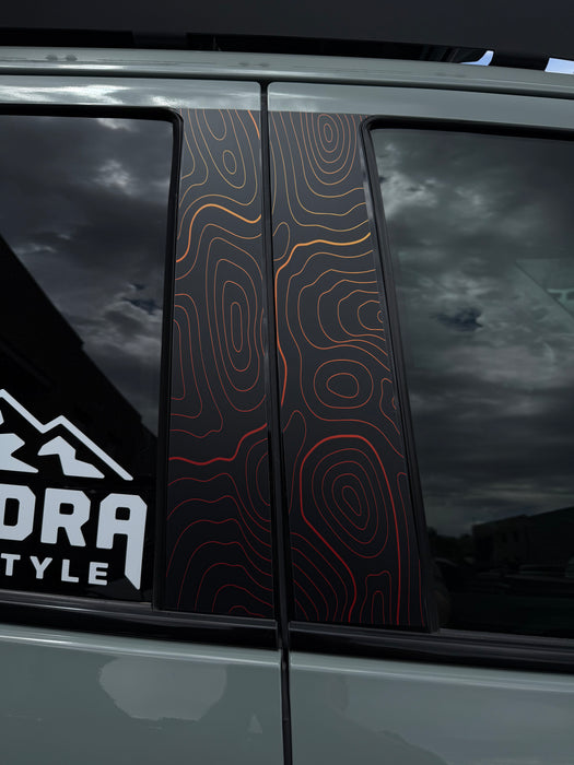 Vinyl Garage B Pillar Topo Decal For Tundra (2022-Current)