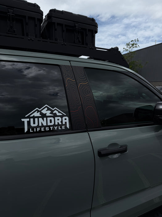 Vinyl Garage B Pillar Topo Decal For Tundra (2022-Current)