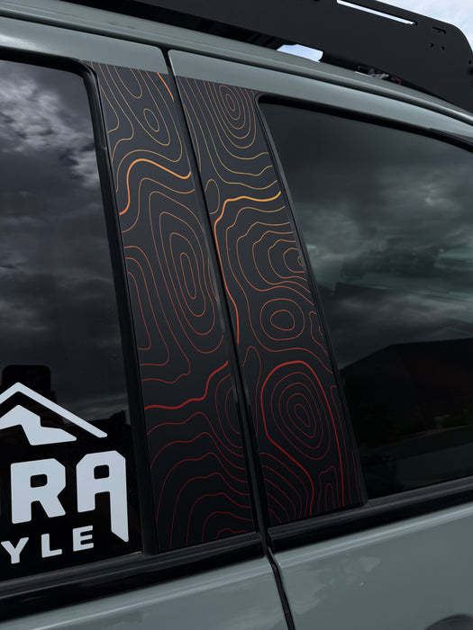 Vinyl Garage B Pillar Topo Decal For Tundra (2022-Current)