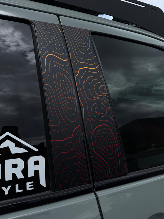 Vinyl Garage B Pillar Topo Decal For Tundra (2022-Current)