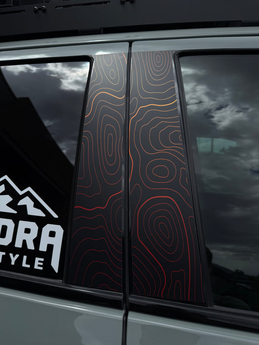 Vinyl Garage B Pillar Topo Decal For Tundra (2022-Current)