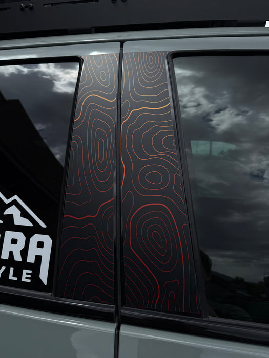 Vinyl Garage B Pillar Topo Decal For Tundra (2022-Current)