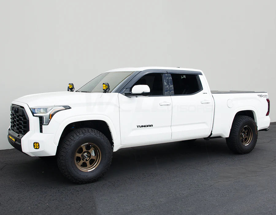 Well Visors Taped-On Window Deflectors Crew Max For Tundra (2022+)