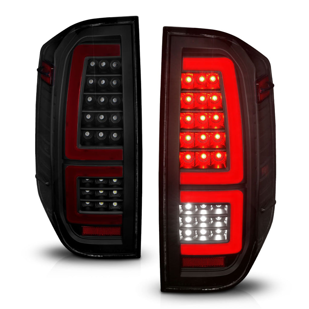 Anzo Full LED Tail Lights Black Smoke Lens For Tundra (2014-2021
