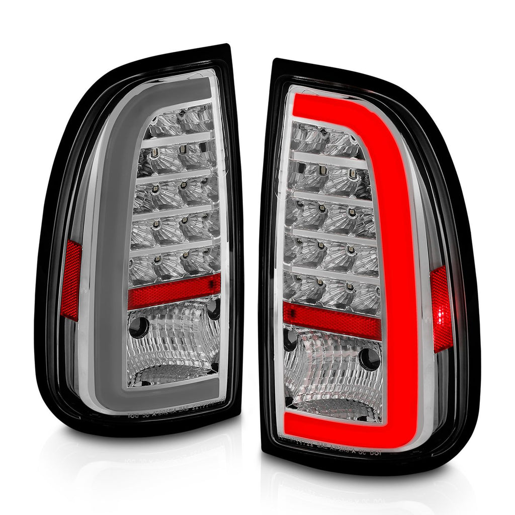Anzo LED C-Bar Tail Lights Chrome Lens For Tundra (2000-2006