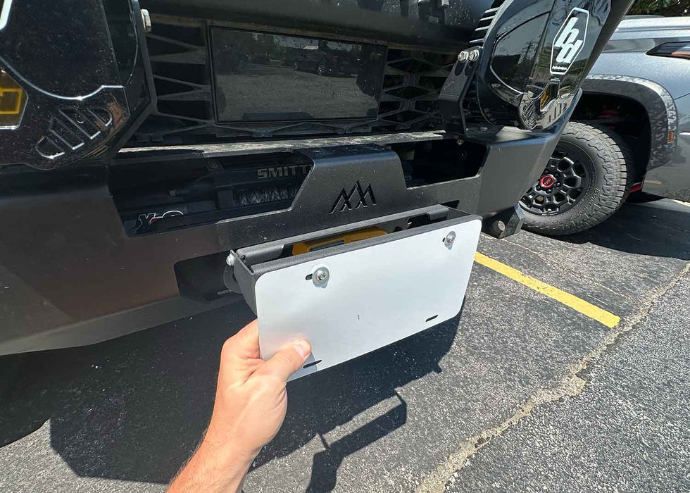 Backwoods Flip Up Front License Plate Holder  Hawse Fairlead