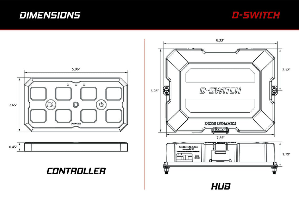 Diode Dynamics D-Switch 8-Channel Switch Panel for Tundra