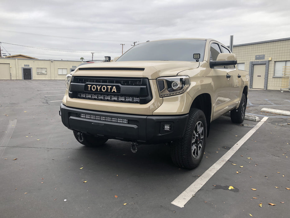 Cali Raised 32" Lower Bumper Hidden LED Light Bar Brackets Kit For Tundra (2014-2021)