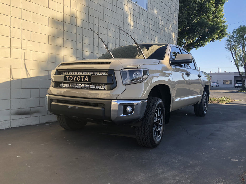 Cali Raised 42" Hidden Grille Curved LED Light Bar Mounting Brackets For Tundra (2014-2021)