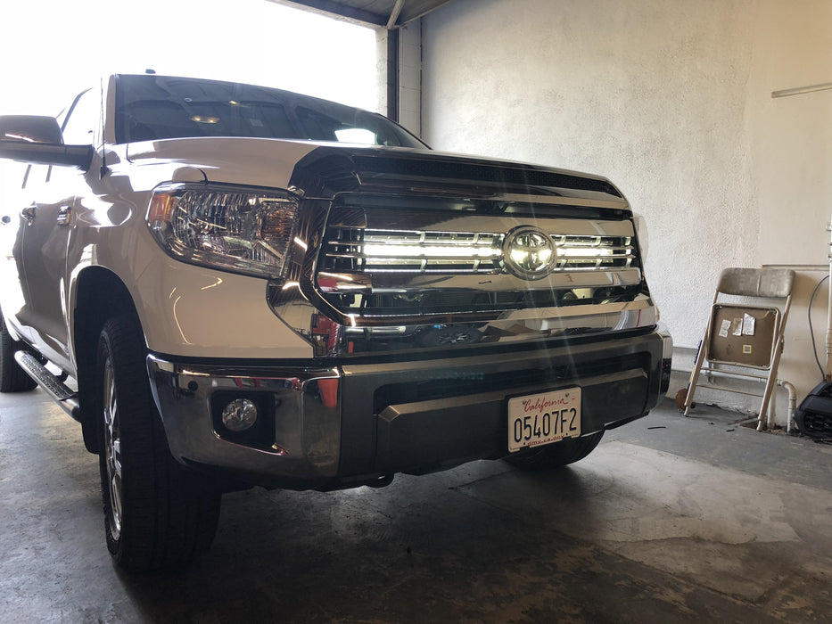 Cali Raised 42" Hidden Grille Curved LED Light Bar Mounting Brackets For Tundra (2014-2021)