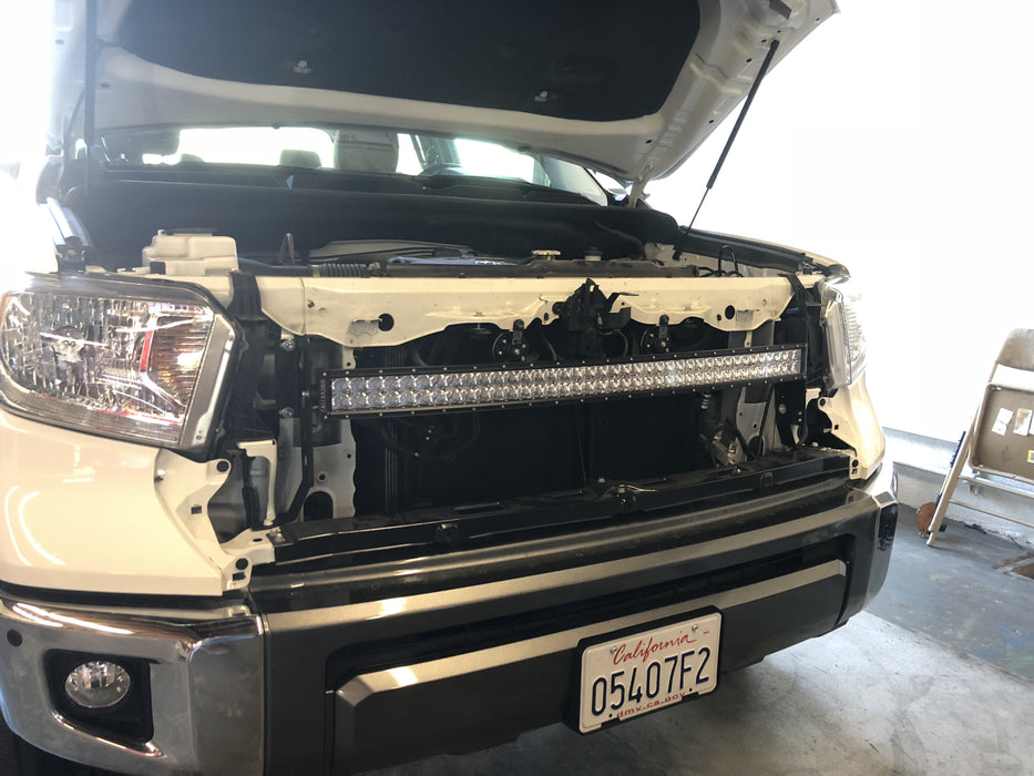 Cali Raised 42" Hidden Grille Curved LED Light Bar Mounting Brackets For Tundra (2014-2021)
