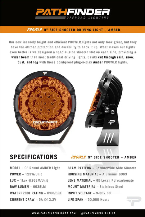 Backwoods PROWLR 9" LED Driving Light